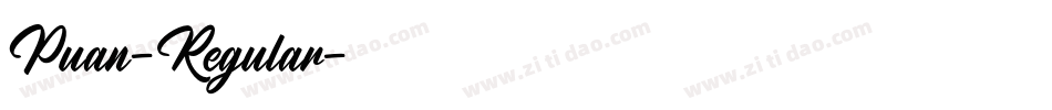 Puan-Regular字体转换