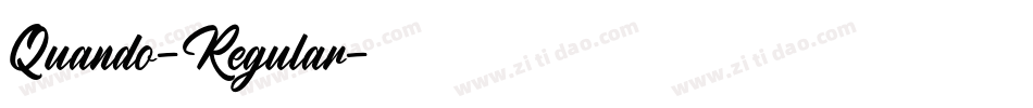 Quando-Regular字体转换