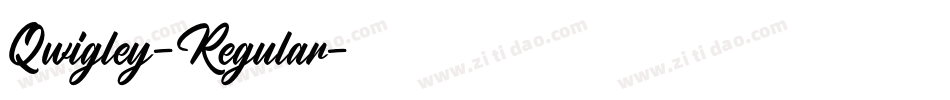 Qwigley-Regular字体转换