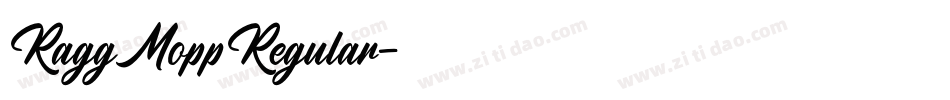 RaggMoppRegular字体转换