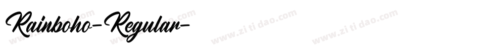 Rainboho-Regular字体转换