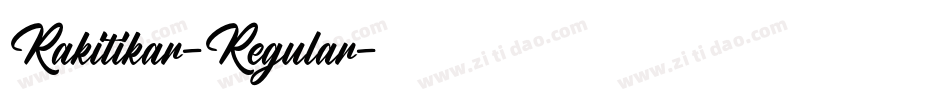 Rakitikar-Regular字体转换