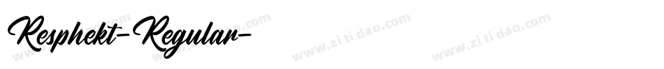 Resphekt-Regular字体转换