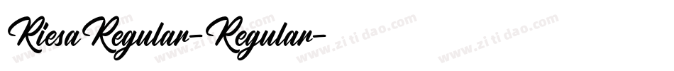 RiesaRegular-Regular字体转换