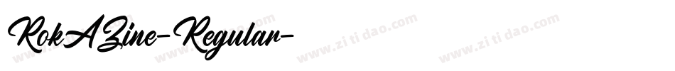 RokAZine-Regular字体转换
