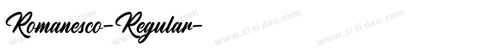 Romanesco-Regular字体转换