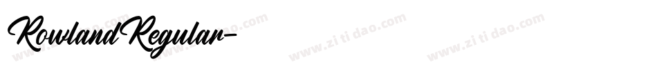 RowlandRegular字体转换