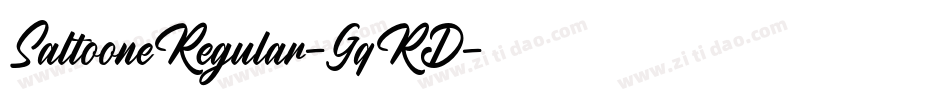 SaltooneRegular-GqRD字体转换