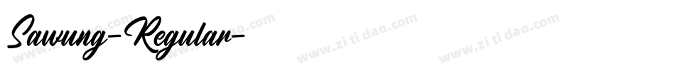 Sawung-Regular字体转换