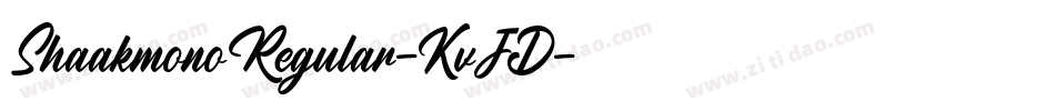 ShaakmonoRegular-KvJD字体转换