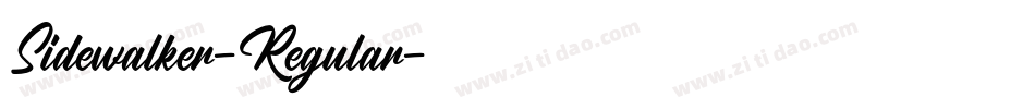 Sidewalker-Regular字体转换