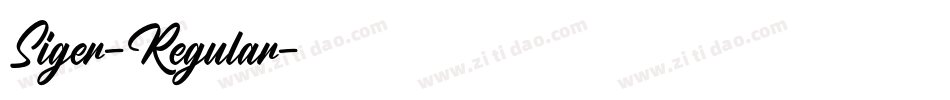 Siger-Regular字体转换