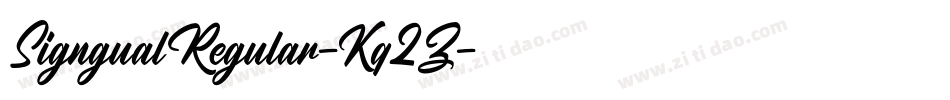 SigngualRegular-Kq2Z字体转换