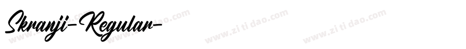 Skranji-Regular字体转换
