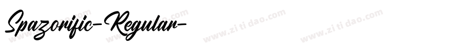 Spazorific-Regular字体转换