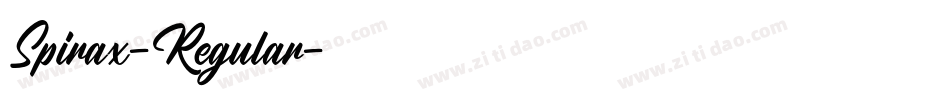 Spirax-Regular字体转换