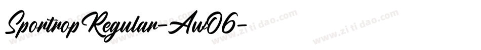 SportropRegular-AwO6字体转换