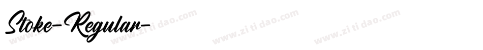 Stoke-Regular字体转换