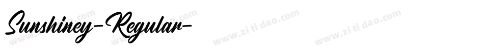 Sunshiney-Regular字体转换