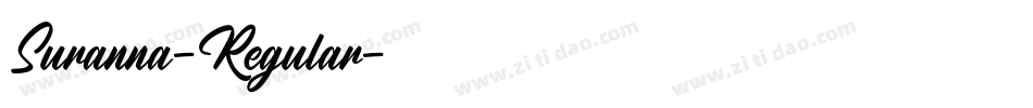 Suranna-Regular字体转换