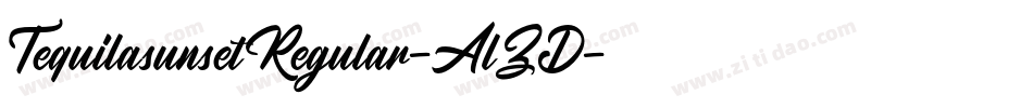 TequilasunsetRegular-AlZD字体转换