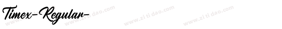Timex-Regular字体转换