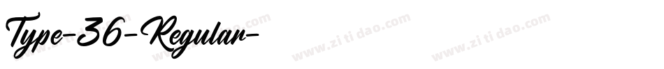 Type-36-Regular字体转换