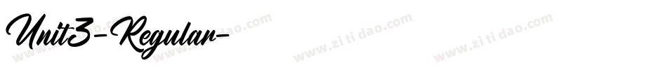 Unit3-Regular字体转换