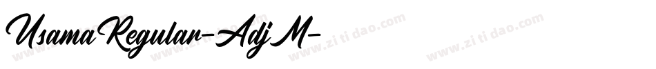UsamaRegular-AdjM字体转换