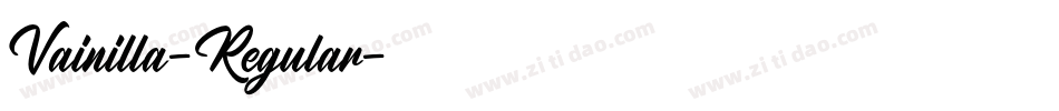 Vainilla-Regular字体转换
