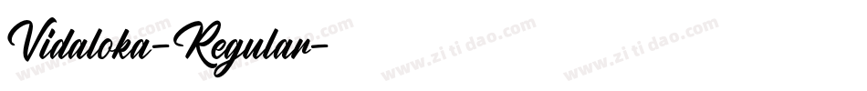 Vidaloka-Regular字体转换 Vidaloka-Regular字体转换