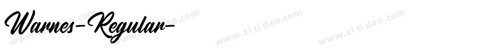 Warnes-Regular字体转换