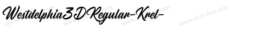Westdelphia3DRegular-Krel字体转换