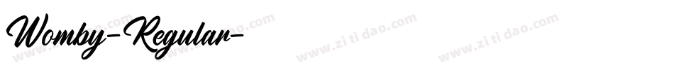Womby-Regular字体转换