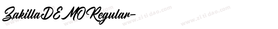 ZakillaDEMORegular字体转换