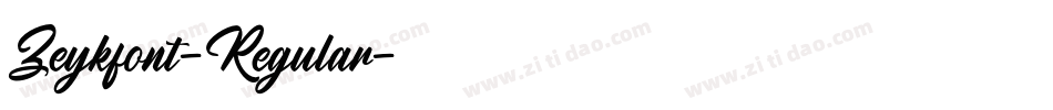 Zeykfont-Regular字体转换 Zeykfont-Regular字体转换
