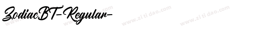 ZodiacBT-Regular字体转换