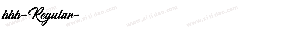 bbb-Regular字体转换