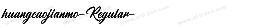 huangcaojianmo-Regular字体转换