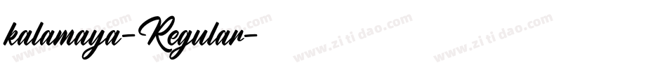 kalamaya-Regular字体转换