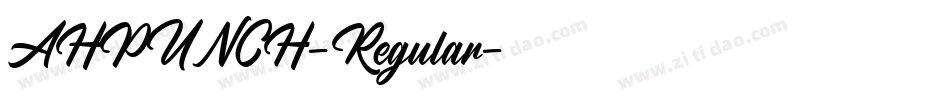 AHPUNCH-Regular字体转换