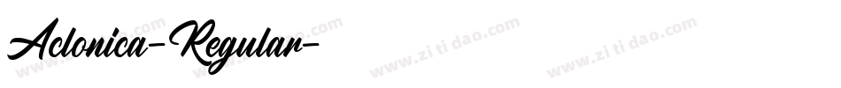 Aclonica-Regular字体转换