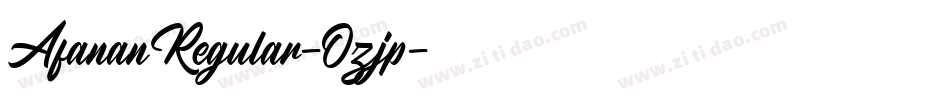AfananRegular-Ozjp字体转换