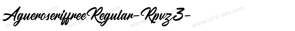 AgueroseriffreeRegular-Rpvz3字体转换