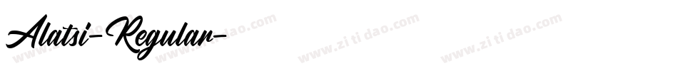 Alatsi-Regular字体转换