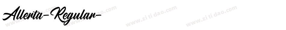 Allerta-Regular字体转换