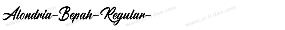 Alondria-Bepah-Regular字体转换