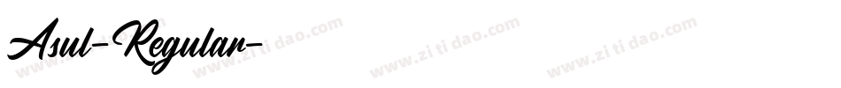 Asul-Regular字体转换
