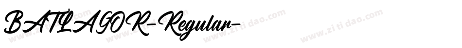 BATLAGOR-Regular字体转换