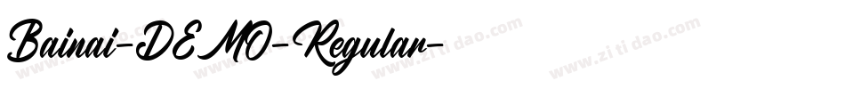 Bainai-DEMO-Regular字体转换